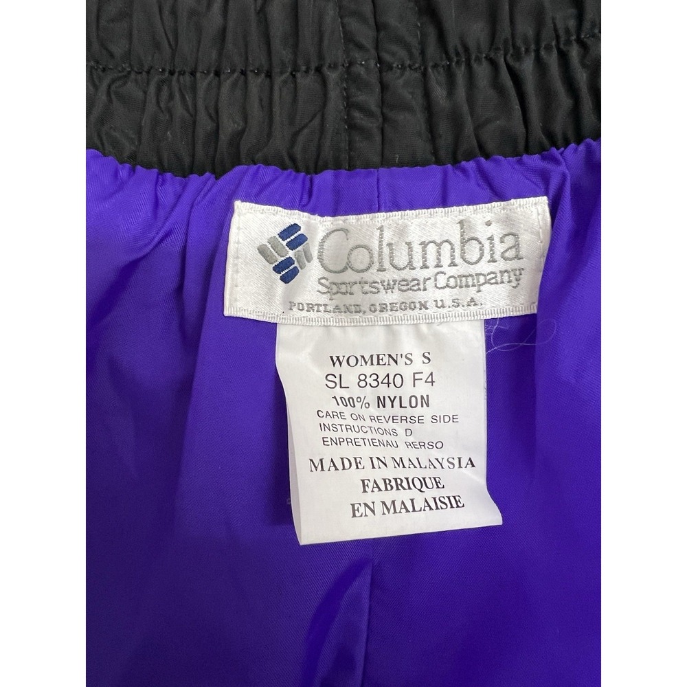 Women's Vintage Columbia 100% Nylon Ski Snow Outdoor Pants Size small Purple - Picture 3 of 15